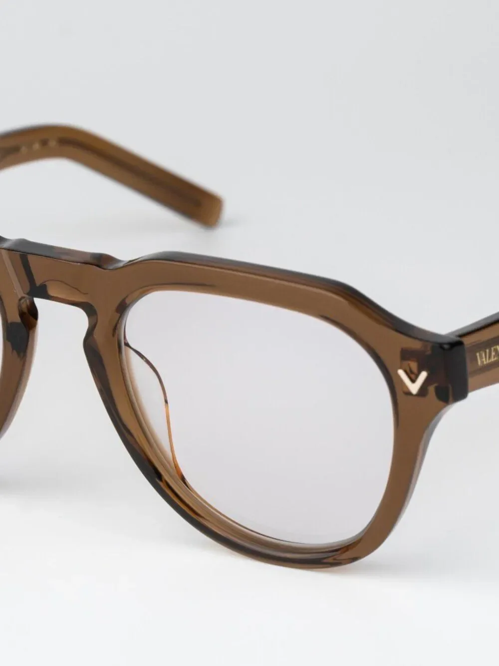 Valentino Women Eyeglasses Transparent Brown Pilot V-TALE II VLX-139 C
